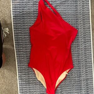 Summersalt Red One-Shoulder Swimsuit
